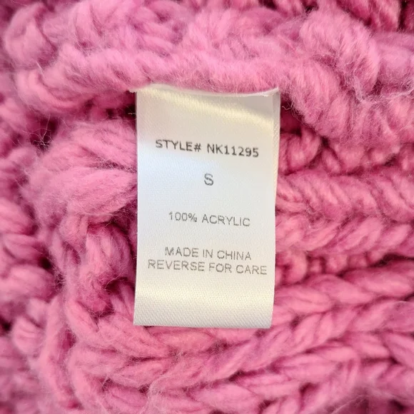 Lumiere Vibrant Pink Chunky Sweater Vest Small *C7 - Picture 6 of 6